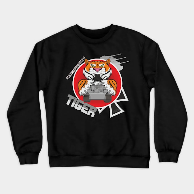 Pz-VI Tiger Heavy Tank Crewneck Sweatshirt by FAawRay